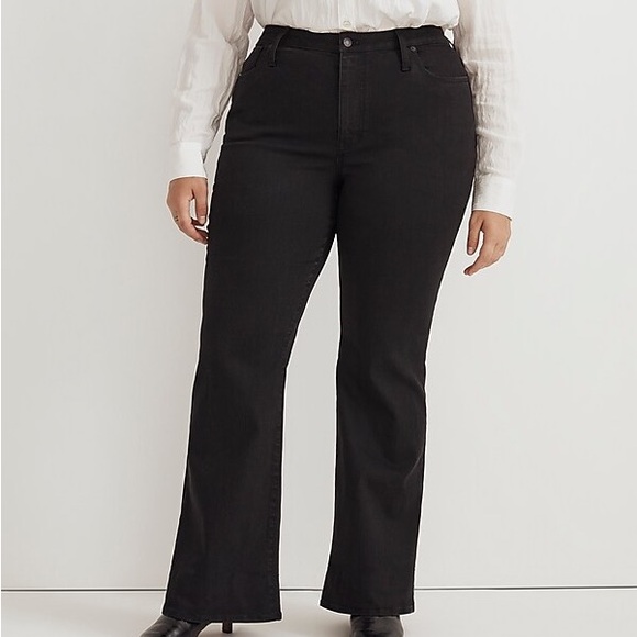 Madewell Skinny Flare Jeans in Black Frost Wash Size 33 - Picture 5 of 13